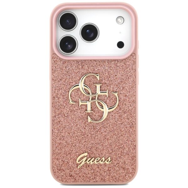 Guess Fixed Glitter Big 4G Case for iPhone 17 Pro - Pinkeng