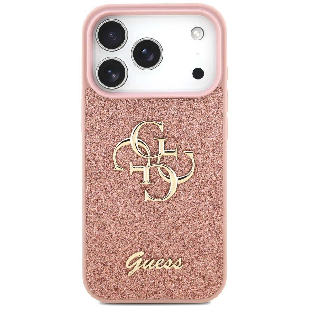 Guess Fixed Glitter Big 4G Case for iPhone 17 Pro - Pinkeng