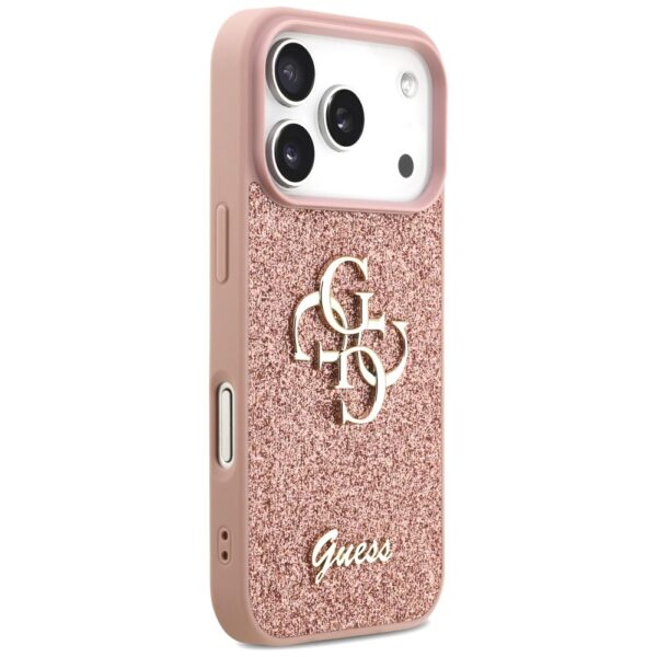 Guess Fixed Glitter Big 4G Case for iPhone 17 Pro - Pinkeng