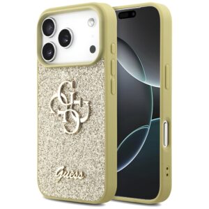 Guess Fixed Glitter Big 4G case for iPhone 17 Pro - goldeng
