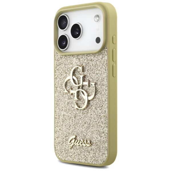 200828_2 Guess Fixed Glitter Big 4G case for iPhone 17 Pro - goldeng