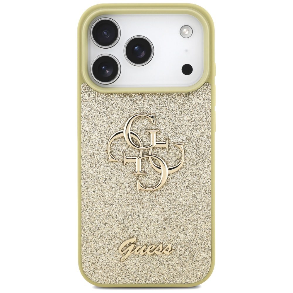 200828_3 Guess Fixed Glitter Big 4G case for iPhone 17 Pro - goldeng