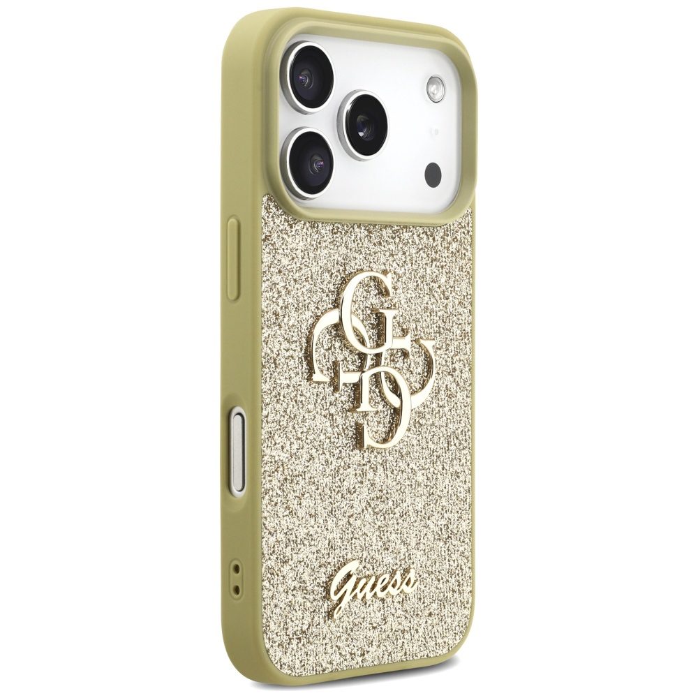 200828_4 Guess Fixed Glitter Big 4G case for iPhone 17 Pro - goldeng