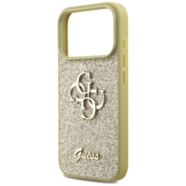 200828_6 Guess Fixed Glitter Big 4G case for iPhone 17 Pro - goldeng