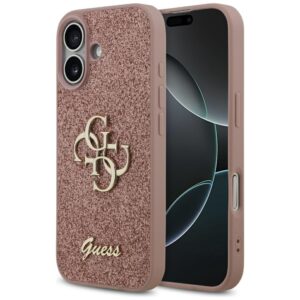 Guess Fixed Glitter Big 4G Case for iPhone 17 - Pinkeng