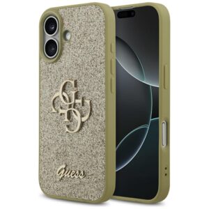 Guess Fixed Glitter Big 4G case for iPhone 17 - goldeng