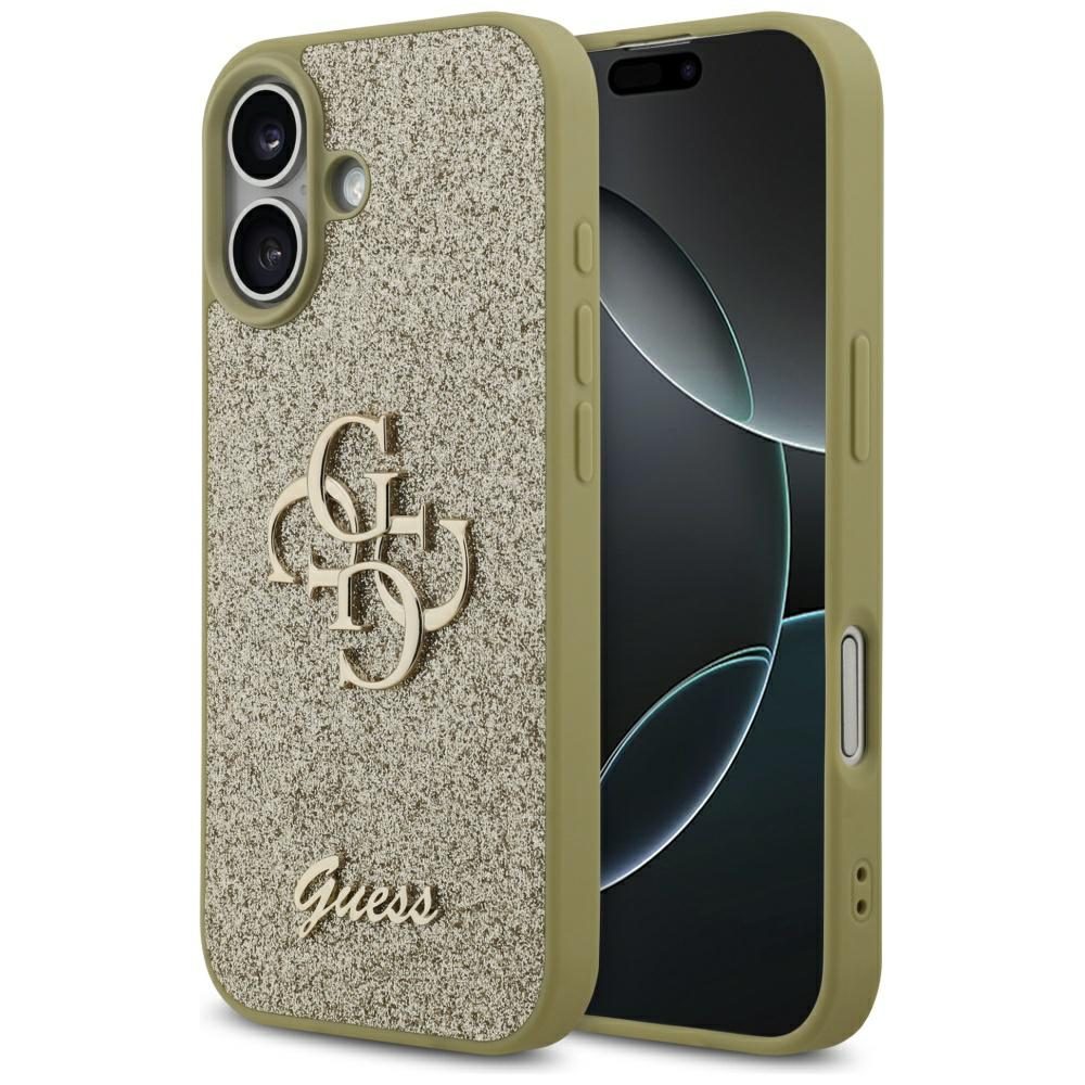 200830_1 Guess Fixed Glitter Big 4G case for iPhone 17 - goldeng