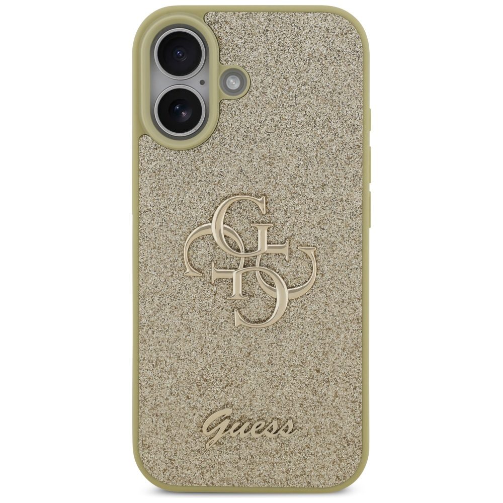 200830_3 Guess Fixed Glitter Big 4G case for iPhone 17 - goldeng