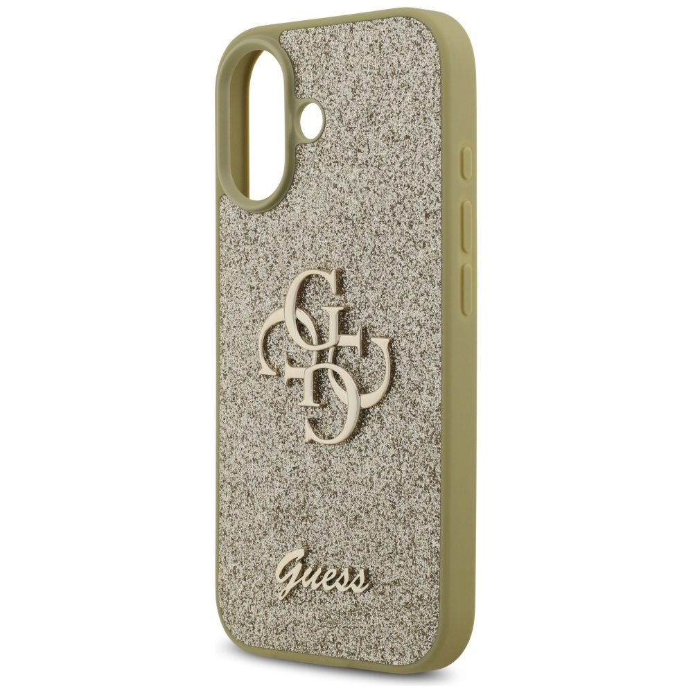 200830_6 Guess Fixed Glitter Big 4G case for iPhone 17 - goldeng