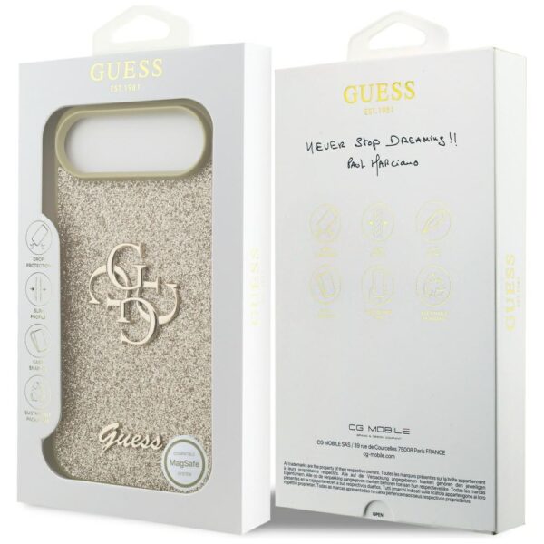 200833_8 Guess Fixed Glitter Big 4G case for iPhone Air - goldeng