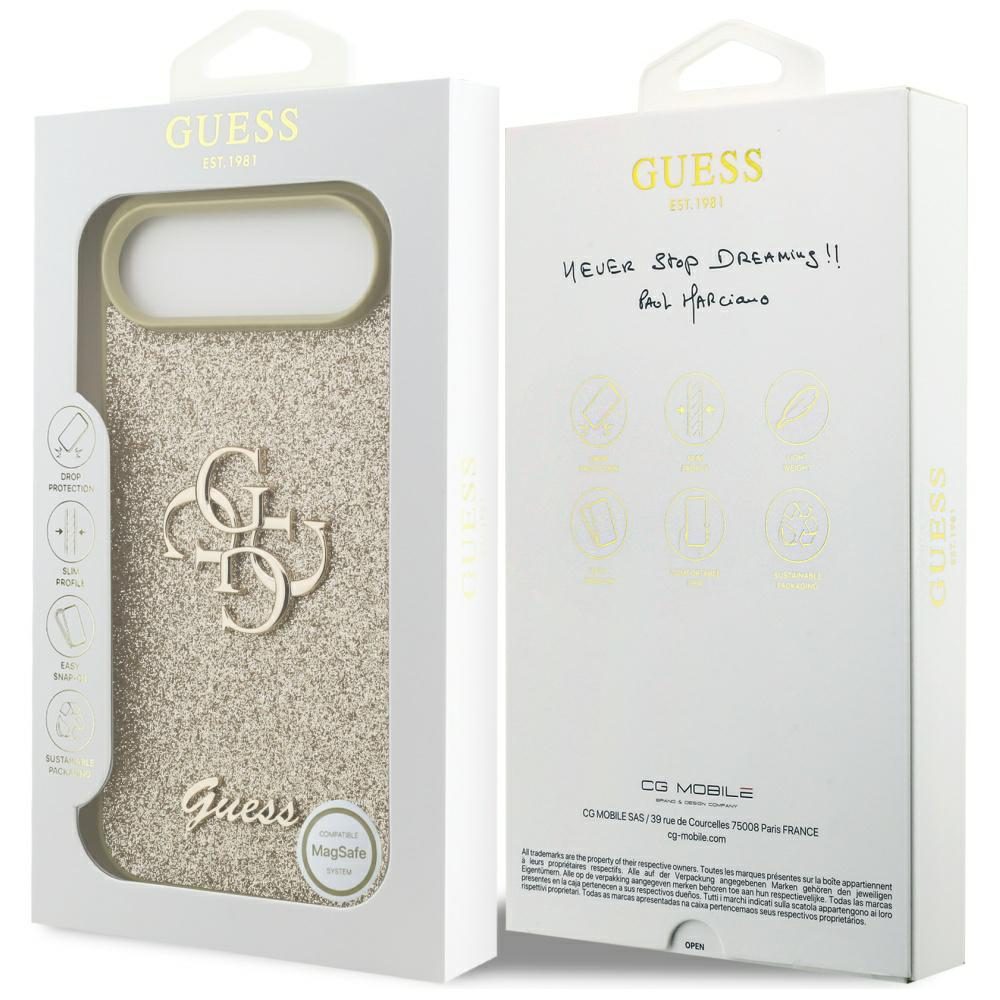 200833_8 Guess Fixed Glitter Big 4G case for iPhone Air - goldeng