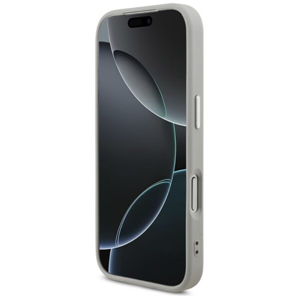 Guess Glitter Triangle Logo MagSafe case for iPhone 17 Pro - silvereng