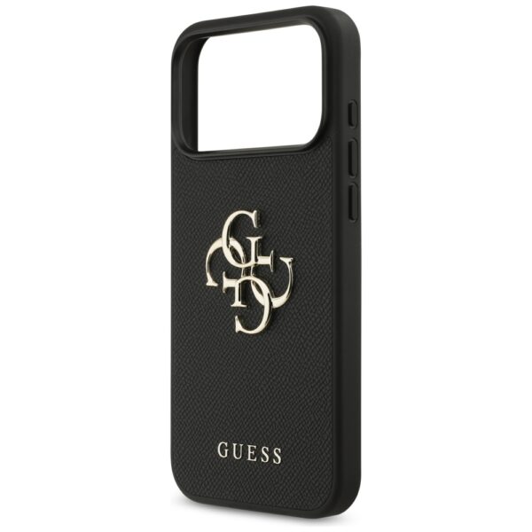 200840_6 Guess Grained Big 4G & Classic Logo case for iPhone 17 Pro Max - blackeng