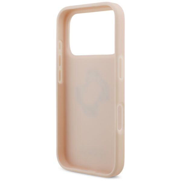 200842_7 Guess Grained Big 4G & Classic Logo iPhone 17 Pro Case - Pinkeng