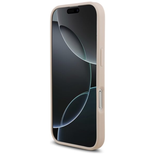 200843_5 Guess Grained Big 4G & Classic Logo iPhone 17 Case - Pinkeng
