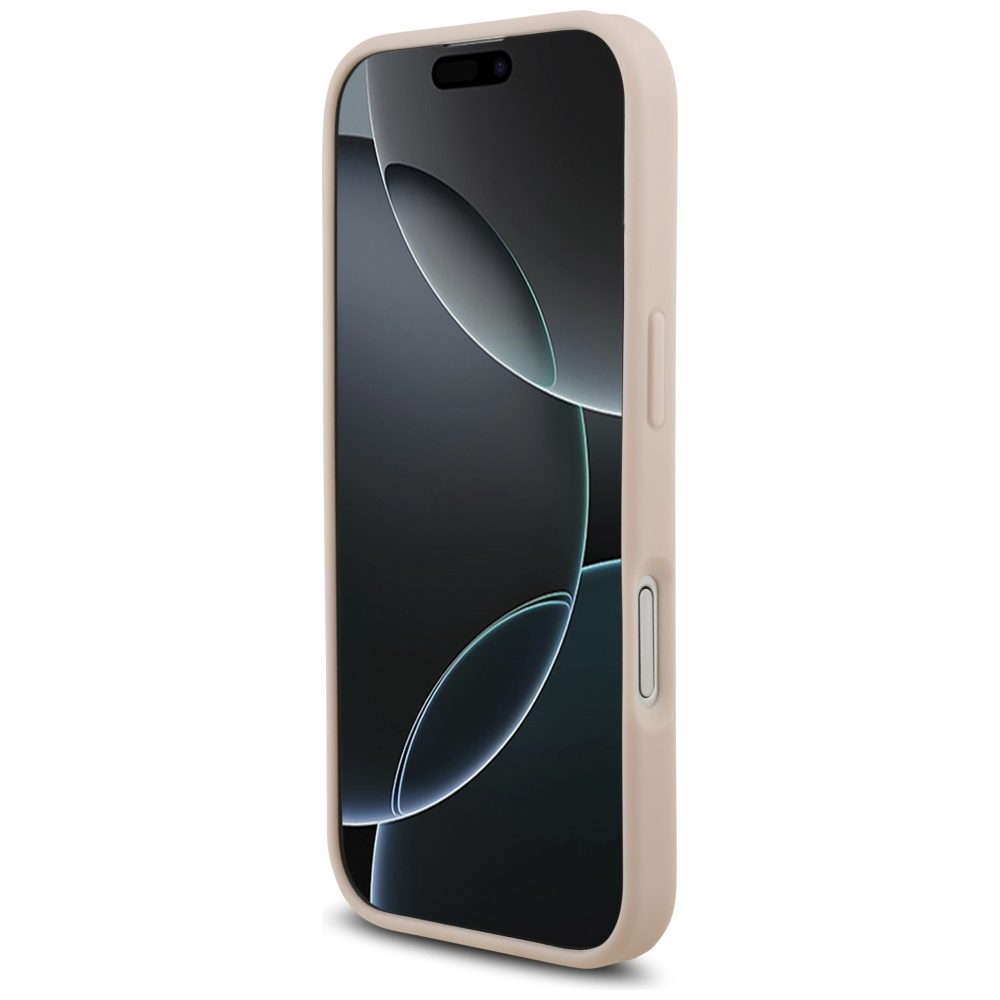 200843_5 Guess Grained Big 4G & Classic Logo iPhone 17 Case - Pinkeng