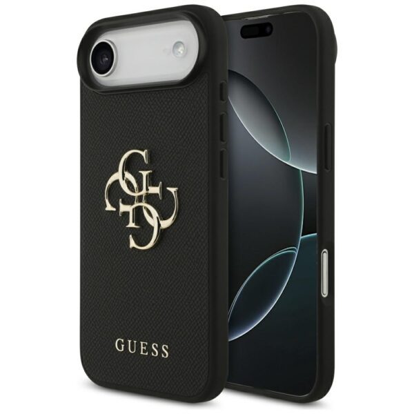 Guess Grained Big 4G & Classic Logo case for iPhone Air - blackeng