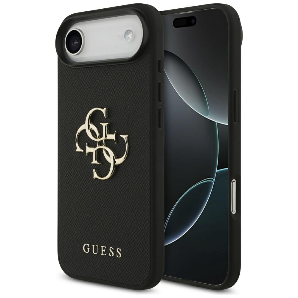 Guess Grained Big 4G & Classic Logo case for iPhone Air - blackeng