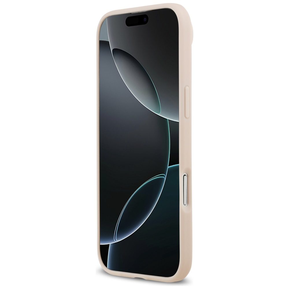 Guess Grained Flowers Classic Logo MagSafe iPhone Air Case - Pinkeng