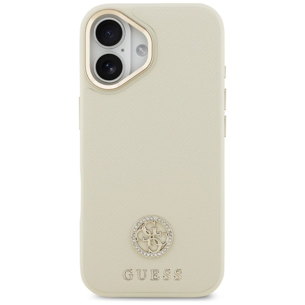 Guess Grained Strass Logo MagSafe case for iPhone 17 - beigeeng