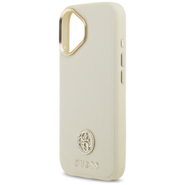 Guess Grained Strass Logo MagSafe case for iPhone 17 - beigeeng