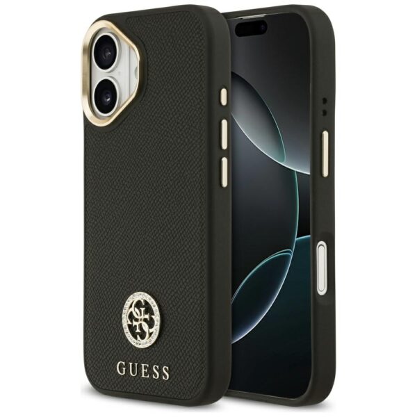 Guess Grained Strass Logo MagSafe case for iPhone 17 - blackeng