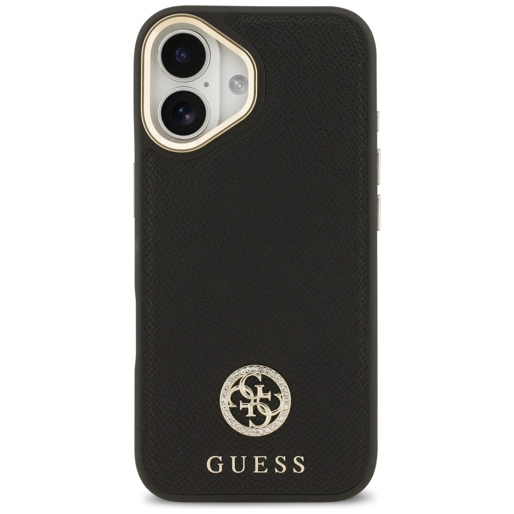 Guess Grained Strass Logo MagSafe case for iPhone 17 - blackeng