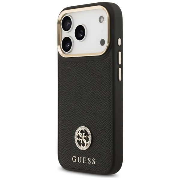 Guess Grained Strass Logo MagSafe case for iPhone 17 Pro - blackeng
