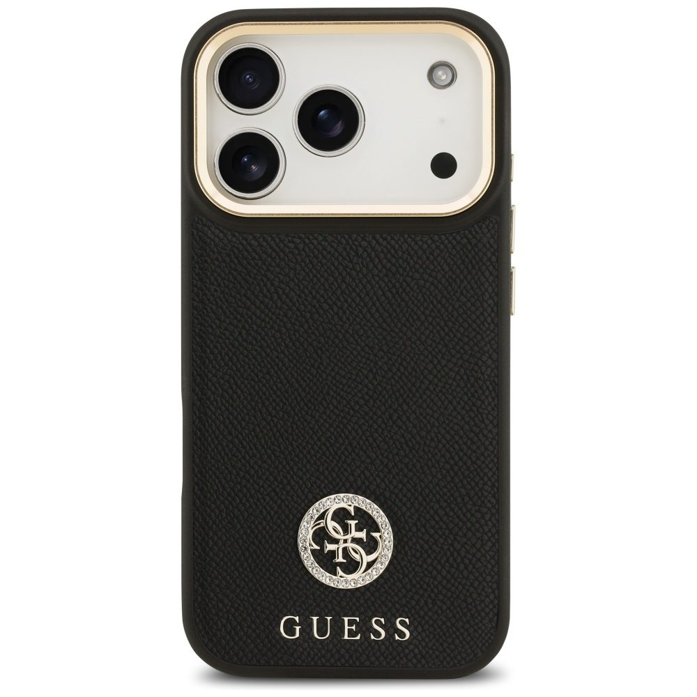 Guess Grained Strass Logo MagSafe case for iPhone 17 Pro - blackeng