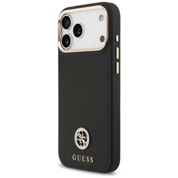 Guess Grained Strass Logo MagSafe case for iPhone 17 Pro Max - blackeng