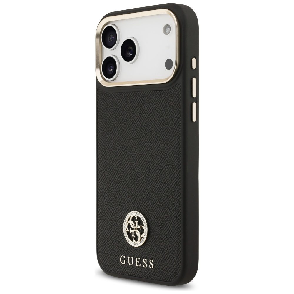 Guess Grained Strass Logo MagSafe case for iPhone 17 Pro Max - blackeng