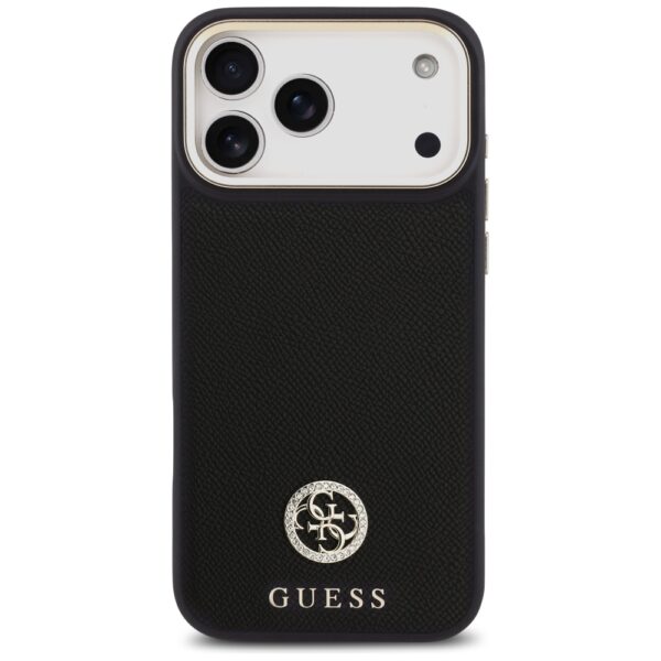 Guess Grained Strass Logo MagSafe case for iPhone 17 Pro Max - blackeng