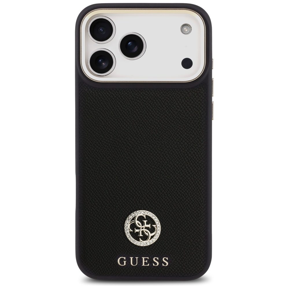 Guess Grained Strass Logo MagSafe case for iPhone 17 Pro Max - blackeng