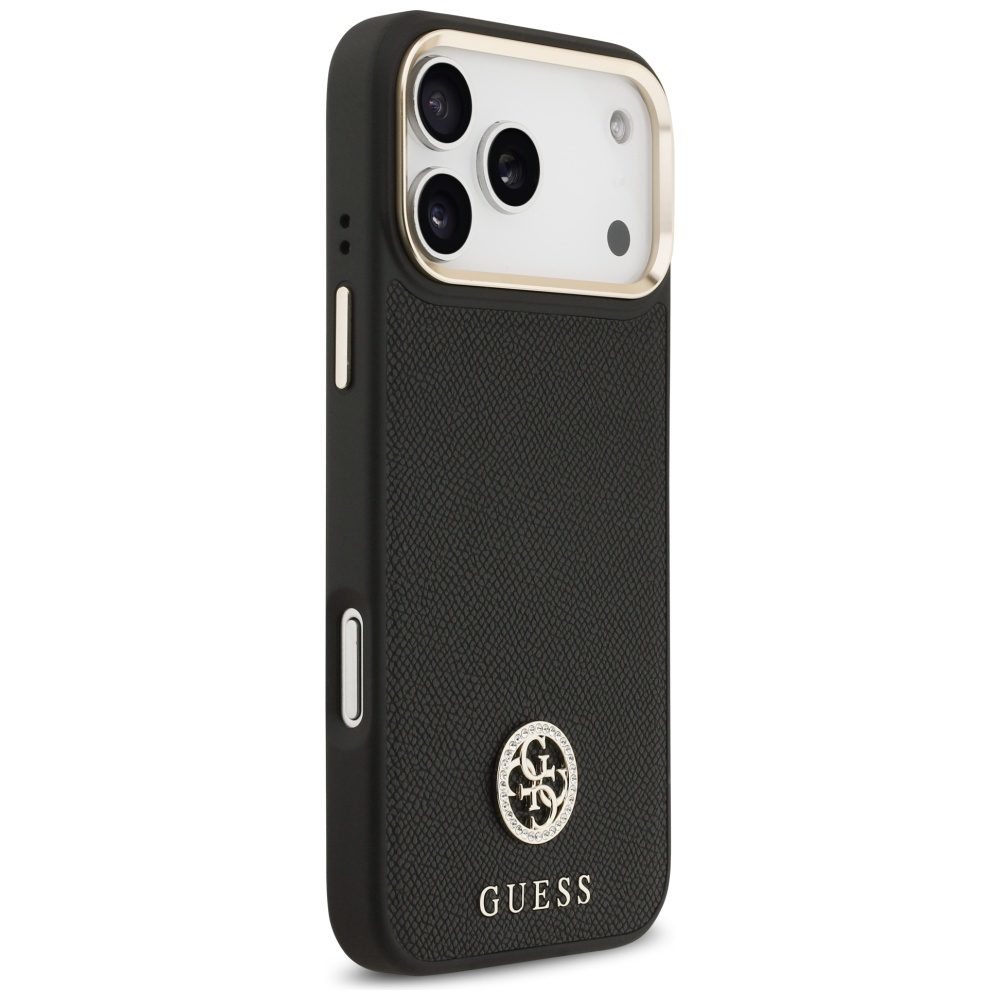Guess Grained Strass Logo MagSafe case for iPhone 17 Pro Max - blackeng