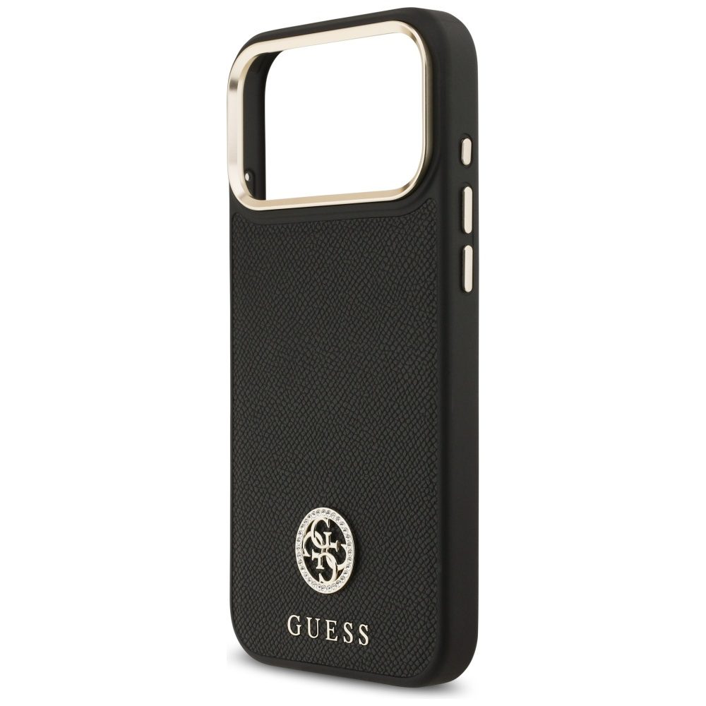 Guess Grained Strass Logo MagSafe case for iPhone 17 Pro Max - blackeng