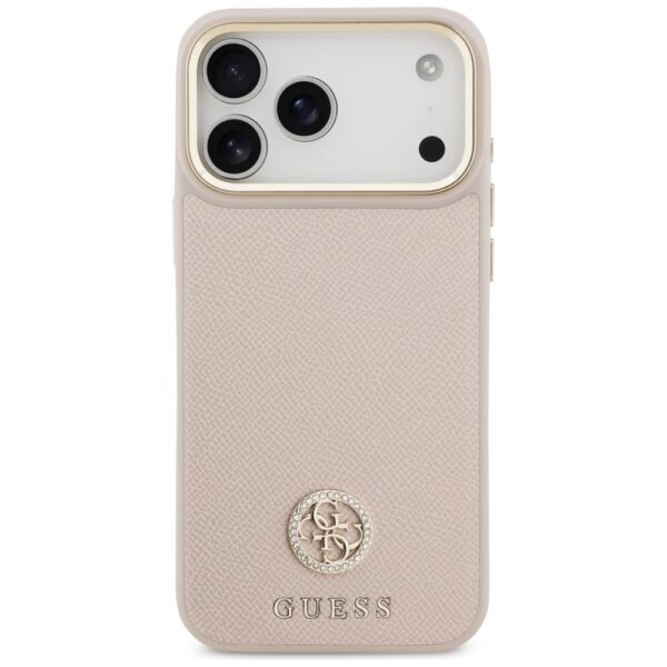 Guess Grained Strass Logo MagSafe case for iPhone 17 Pro Max - pinkeng