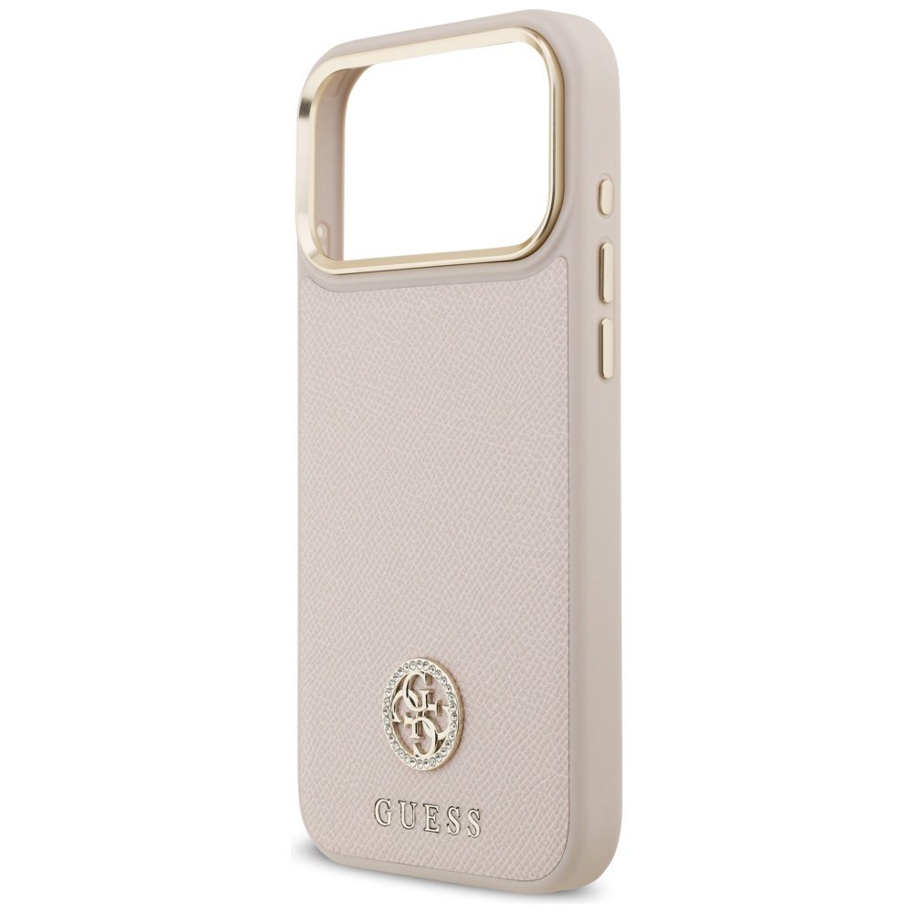 Guess Grained Strass Logo MagSafe case for iPhone 17 Pro Max - pinkeng