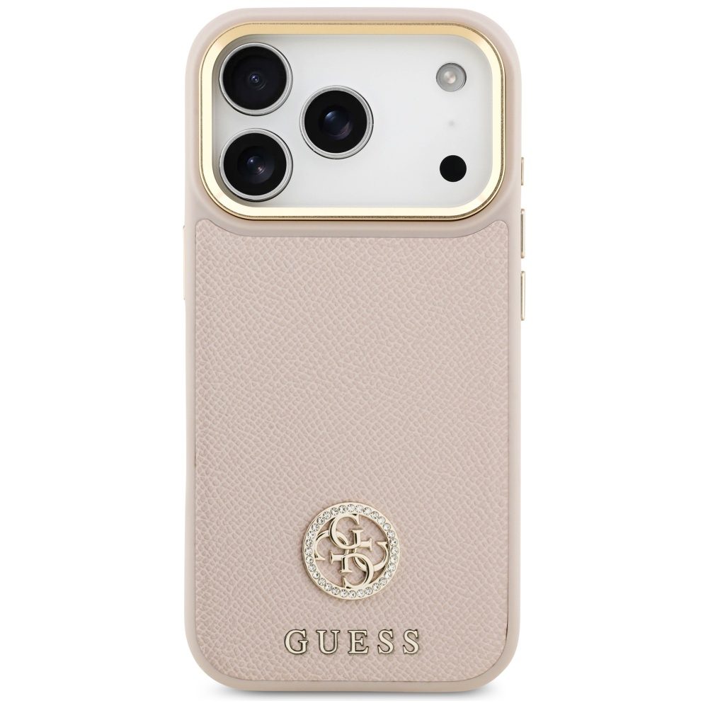 Guess Grained Strass Logo MagSafe case for iPhone 17 Pro - pinkeng
