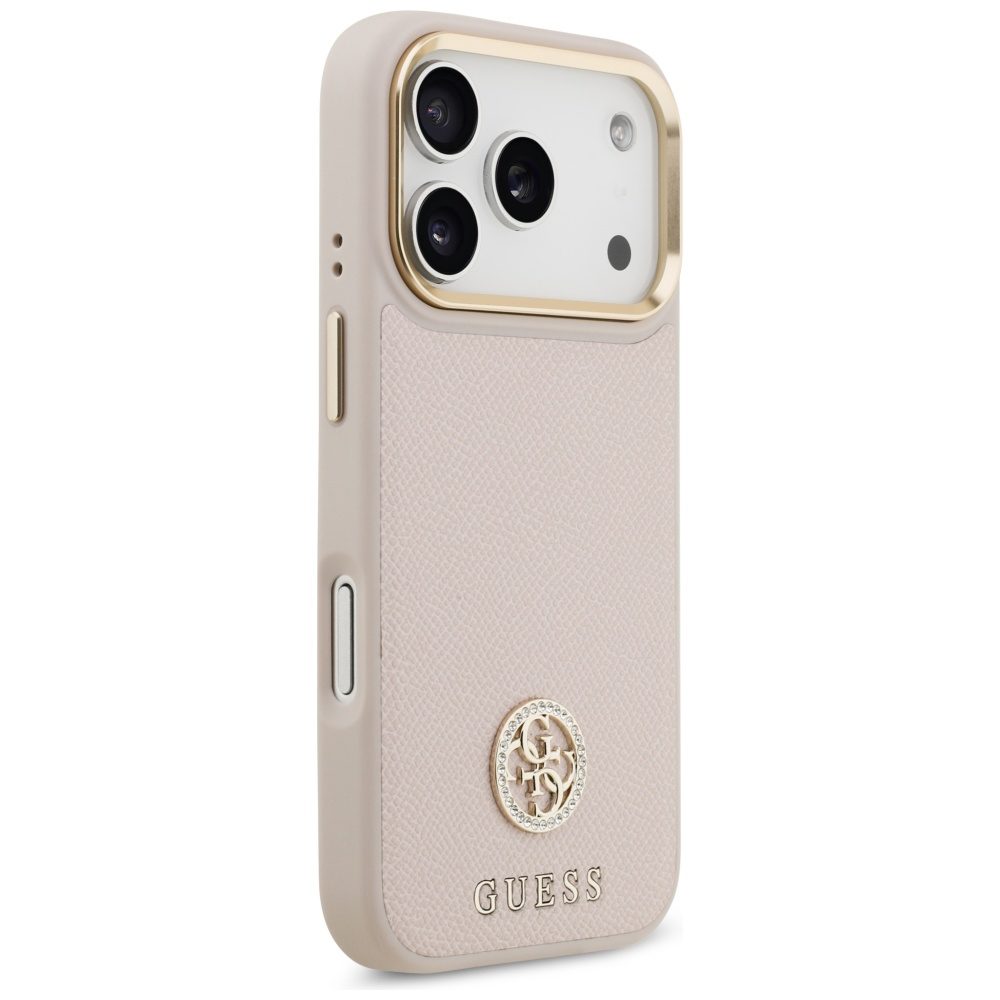 Guess Grained Strass Logo MagSafe case for iPhone 17 Pro - pinkeng