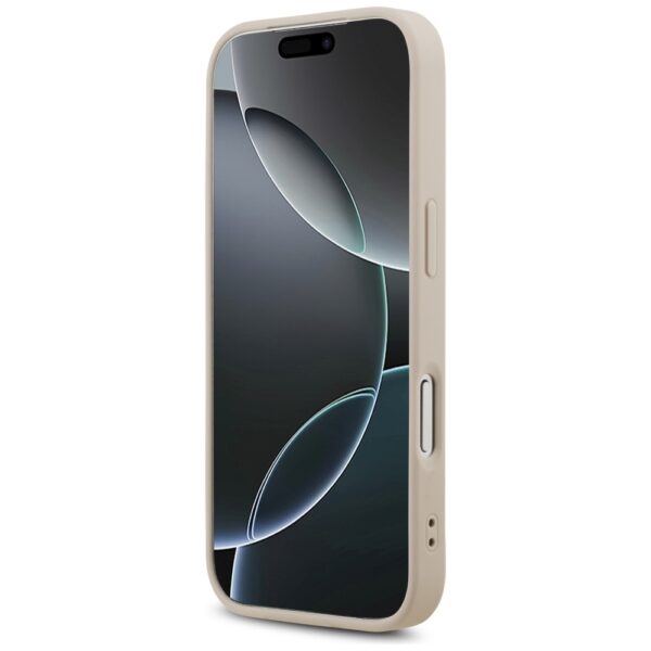 Guess Leather 4G Triangle Strass MagSafe Case for iPhone 17 Pro - Pinkeng