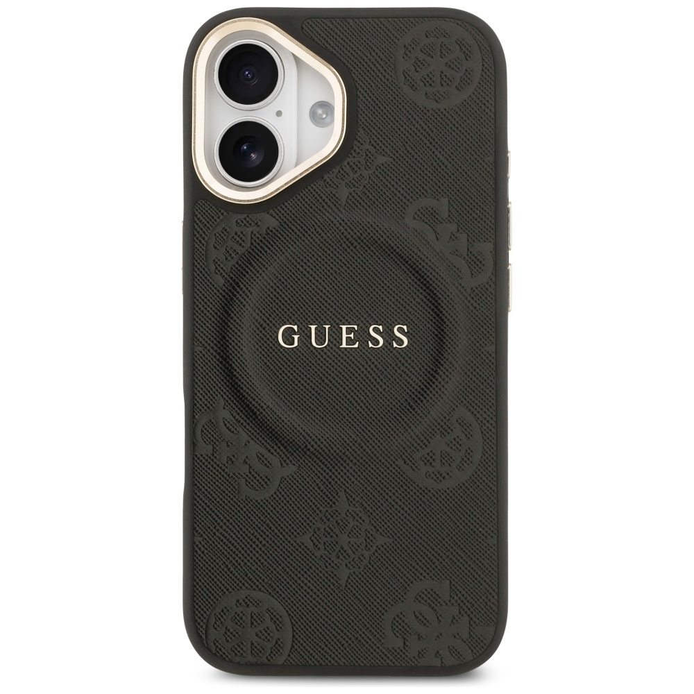 Guess Peony Hot Stamp MagSafe Case for iPhone 17 - Blackeng