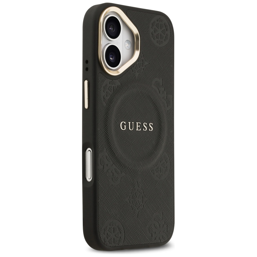 Guess Peony Hot Stamp MagSafe Case for iPhone 17 - Blackeng