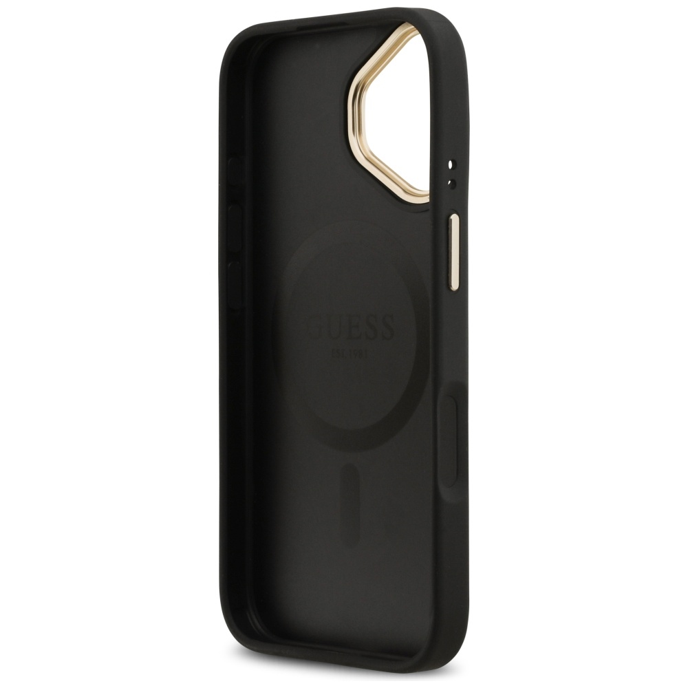 Guess Peony Hot Stamp MagSafe Case for iPhone 17 - Blackeng