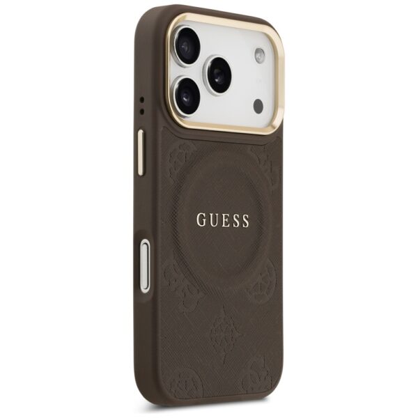 Guess Peony Hot Stamp MagSafe Case for iPhone 17 Pro - Browneng