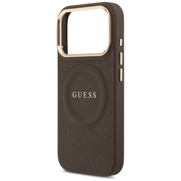 Guess Peony Hot Stamp MagSafe Case for iPhone 17 Pro - Browneng