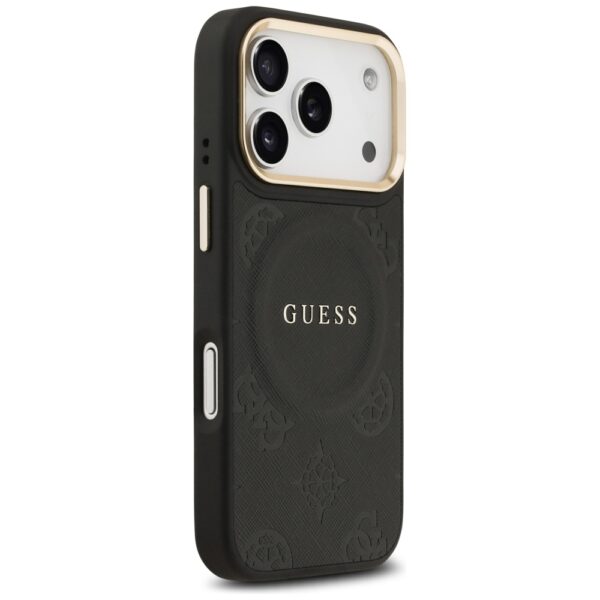 Guess Peony Hot Stamp MagSafe Case for iPhone 17 Pro - Blackeng