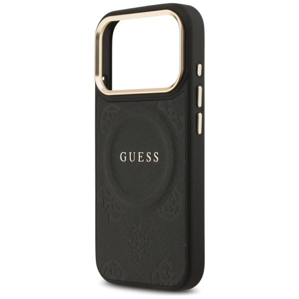 Guess Peony Hot Stamp MagSafe Case for iPhone 17 Pro - Blackeng