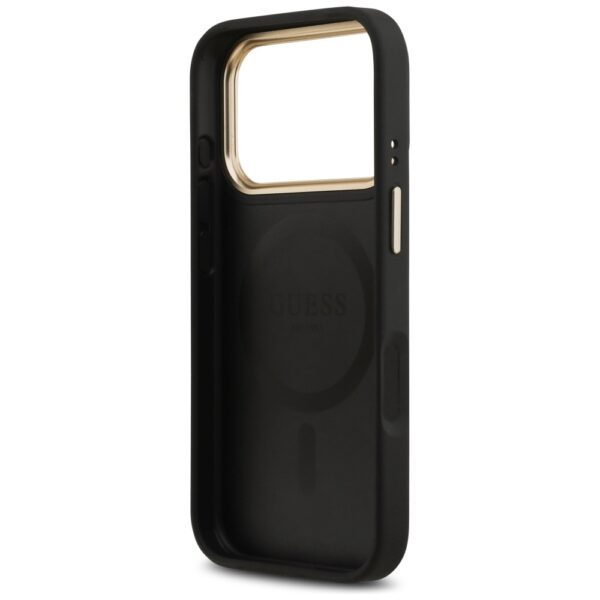 Guess Peony Hot Stamp MagSafe Case for iPhone 17 Pro - Blackeng