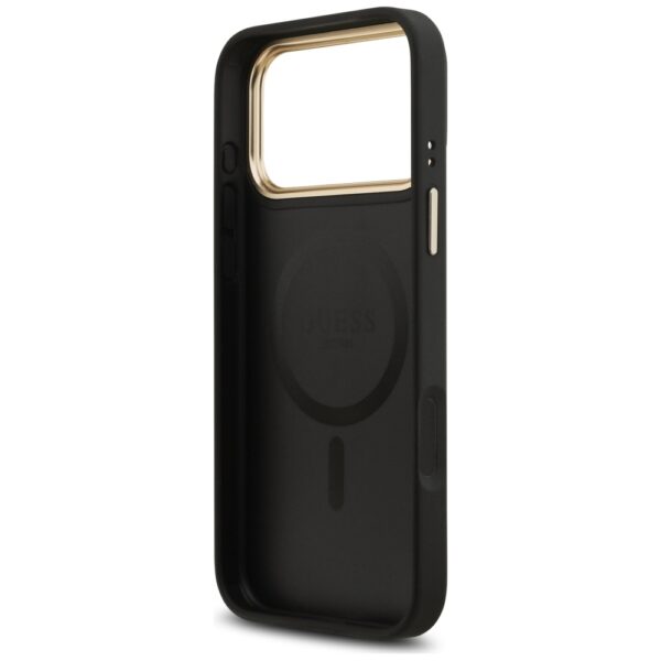 Guess Peony Hot Stamp MagSafe Case for iPhone 17 Pro Max - Blackeng