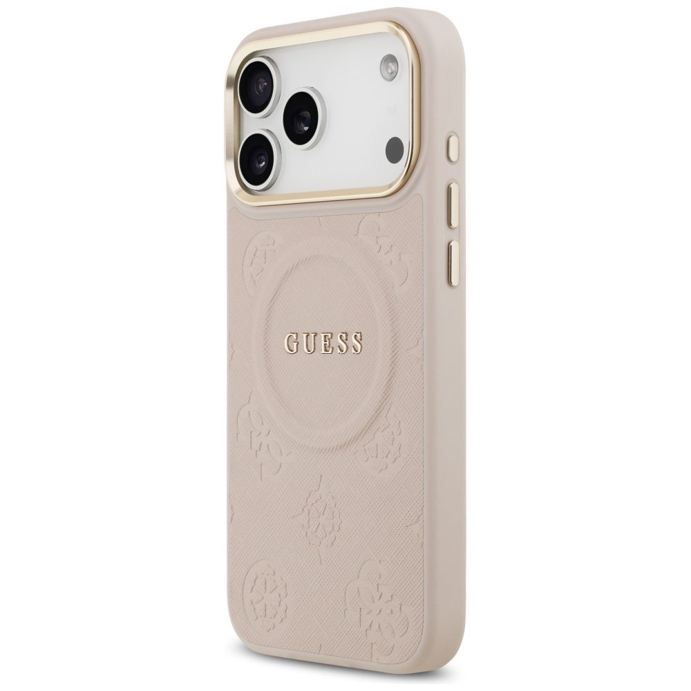 Guess Peony Hot Stamp MagSafe Case for iPhone 17 Pro Max - Pinkeng